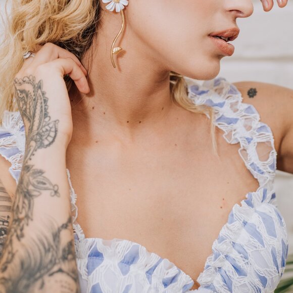 Maison Revolt “Maude” Sheer Embroidered Corset Top – Size 32 (S) - Picture 10 of 10